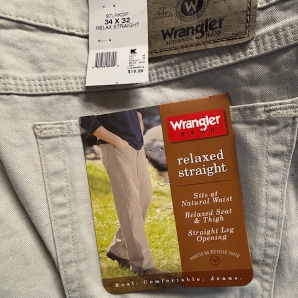 Wrangler Mens pant 34 x 32L - relax straight  NWT